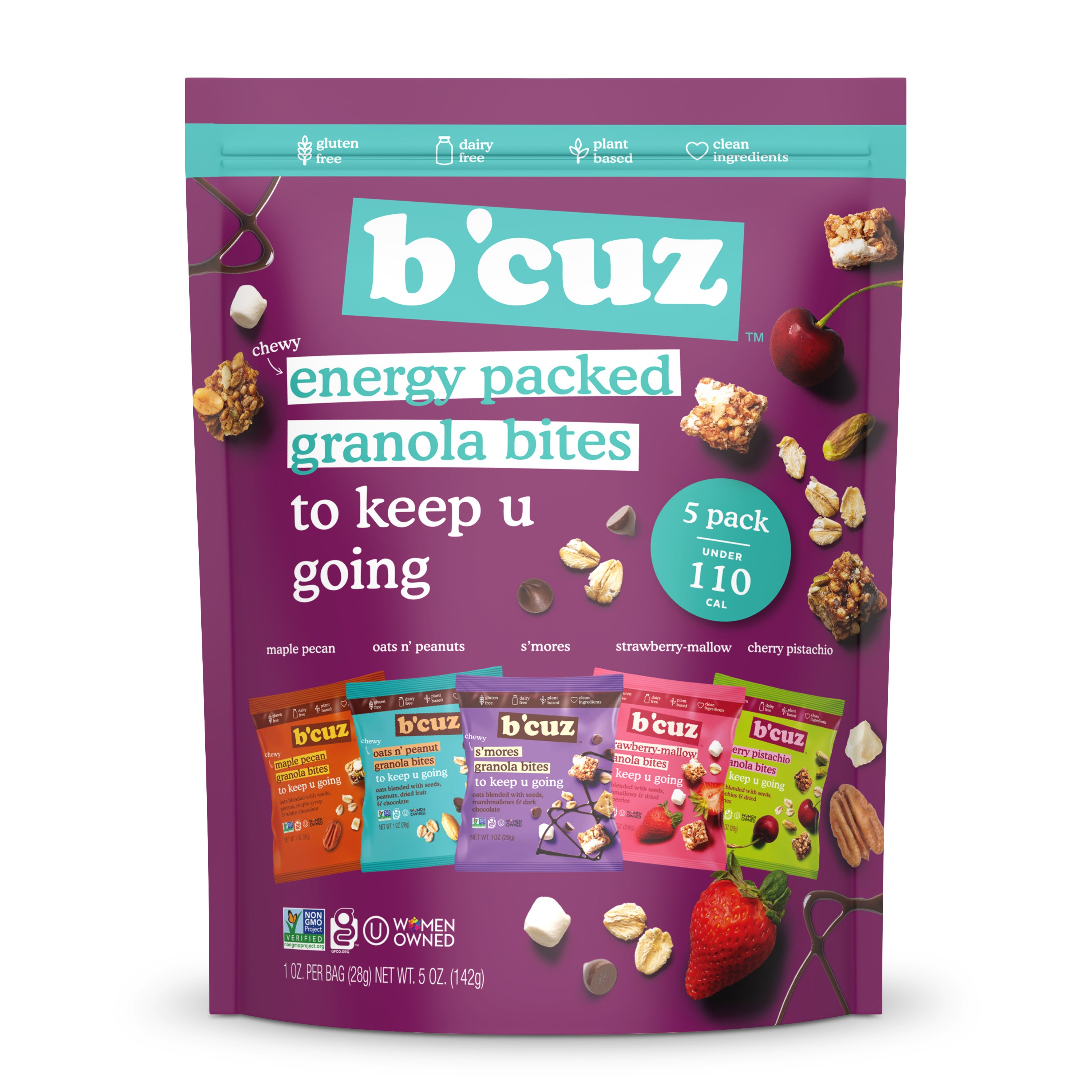 B'CUZ Granola Bites Sample Variety Pack – B'cuz Snacks