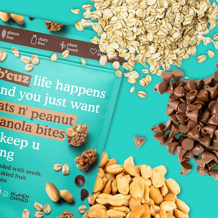 B'cuz Snacks, granola bites, Maple pecan & peanut n oat, variety pack (10 count)