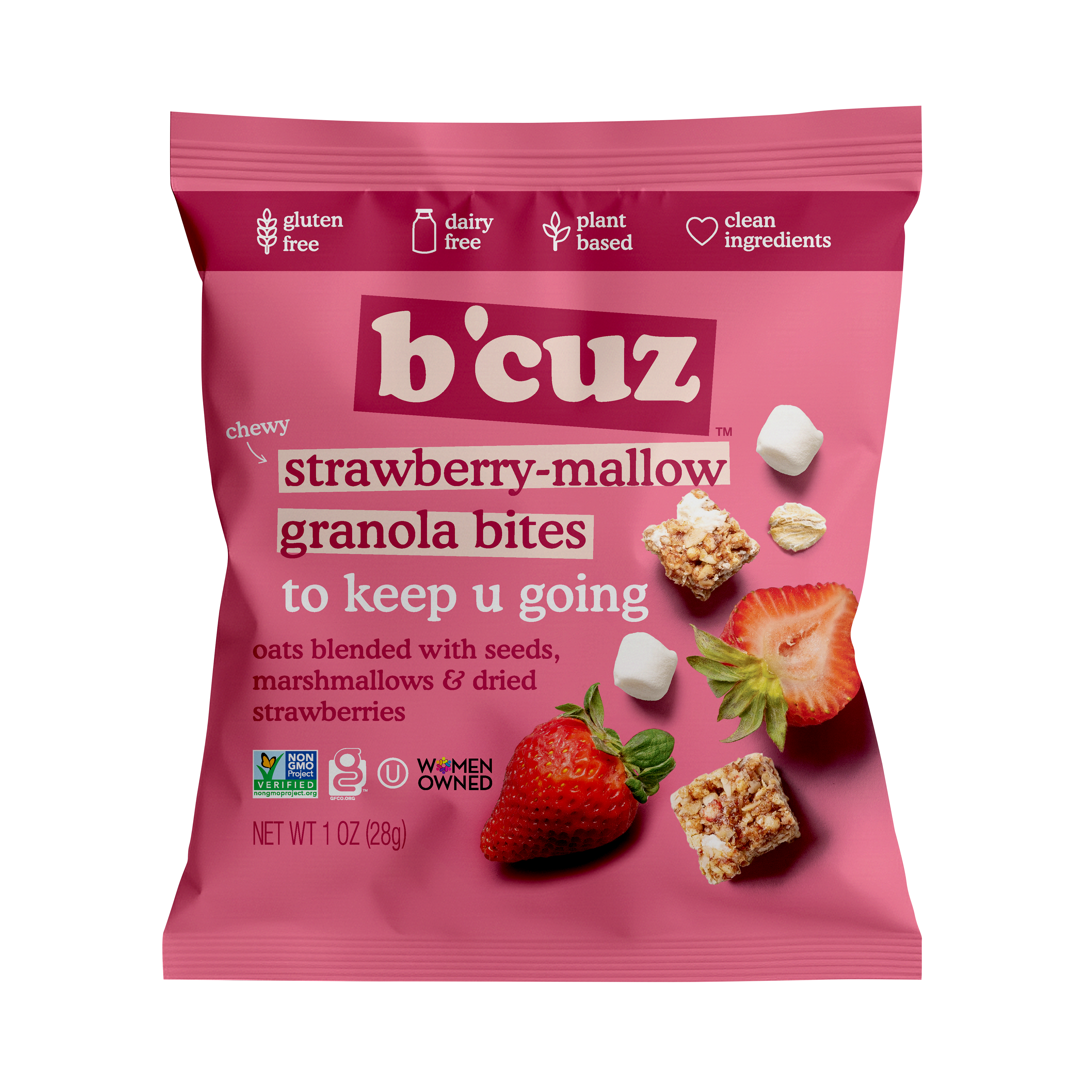 Strawberry Mallow 1oz Bag – B'cuz Snacks