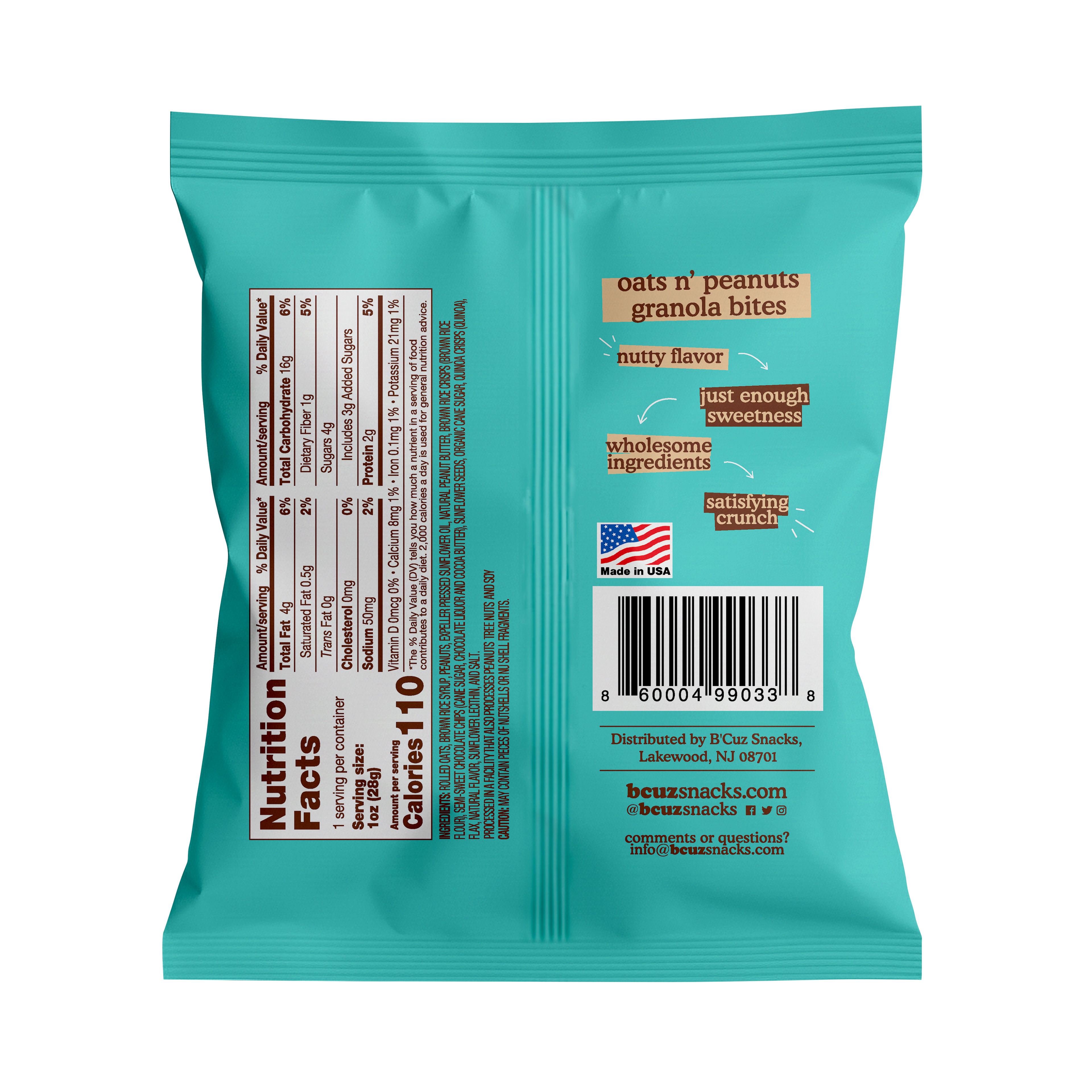 Oats n' Peanuts 1oz Bag